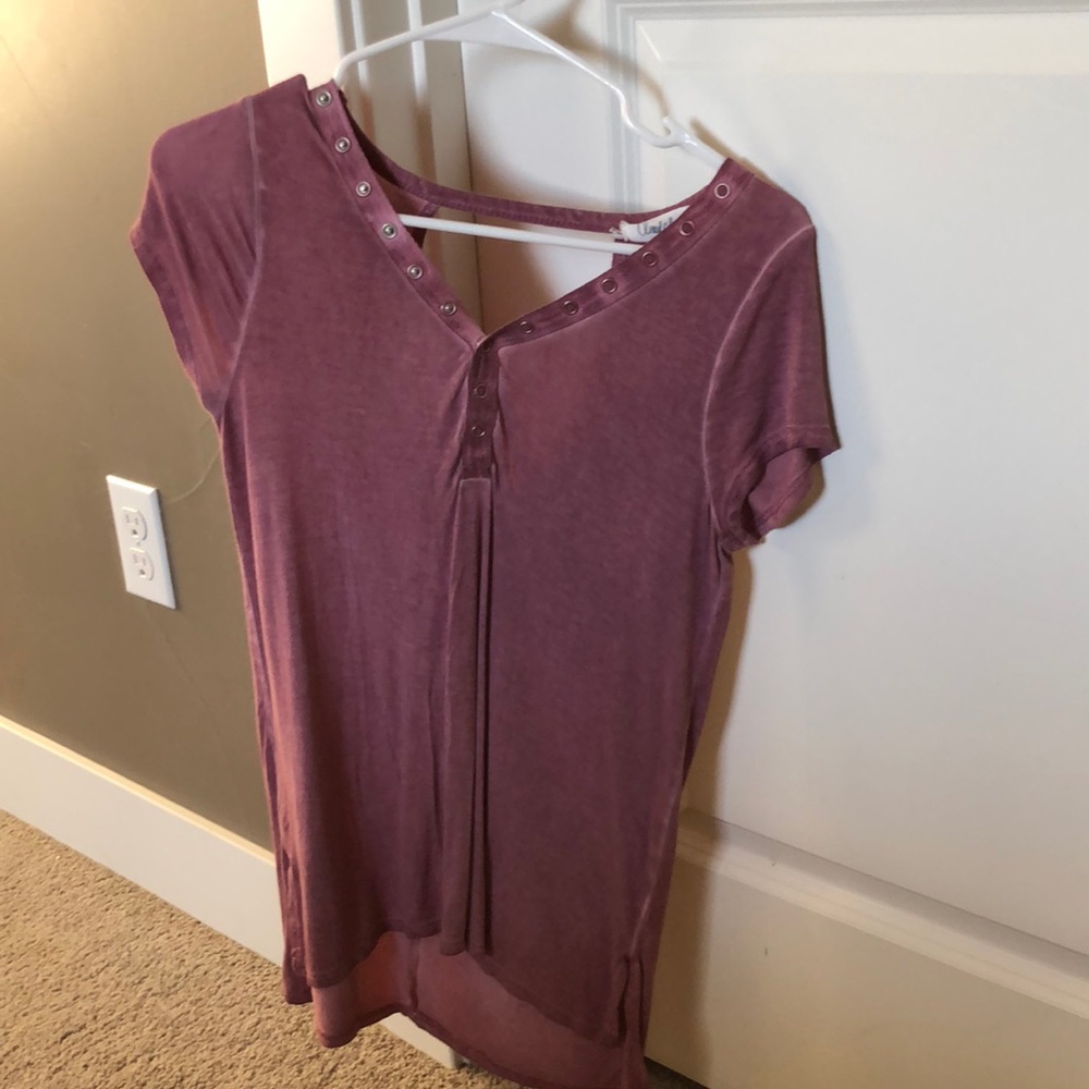 Red top with neck detailing